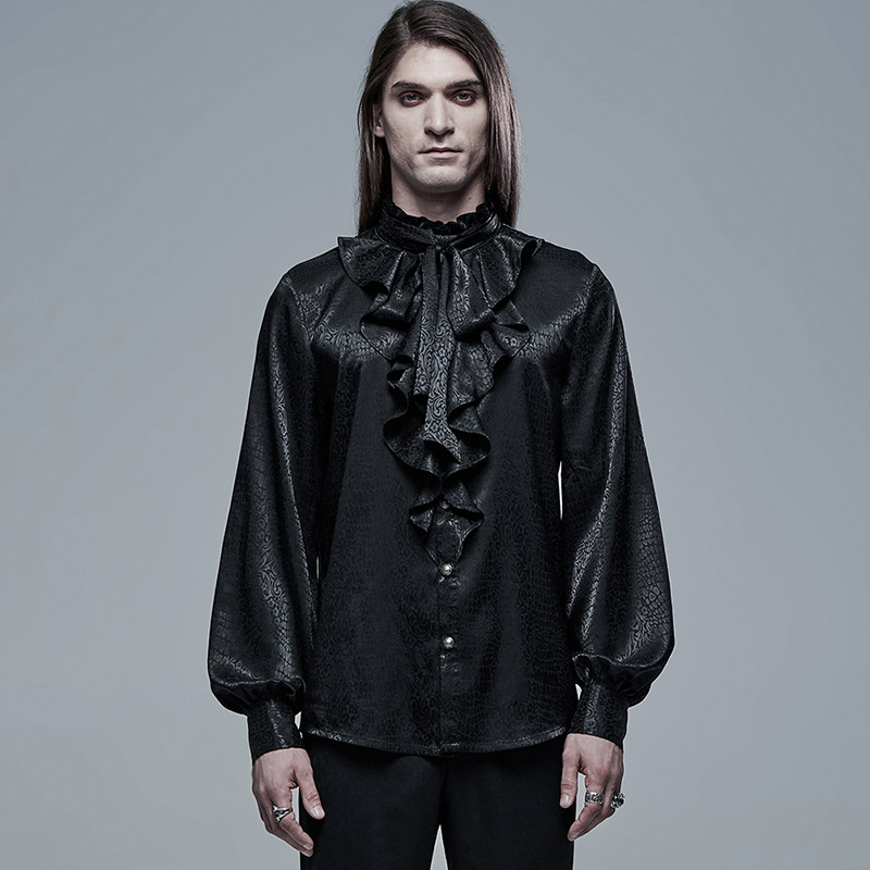 哥特gothic绅士复古领带长袖衬衣