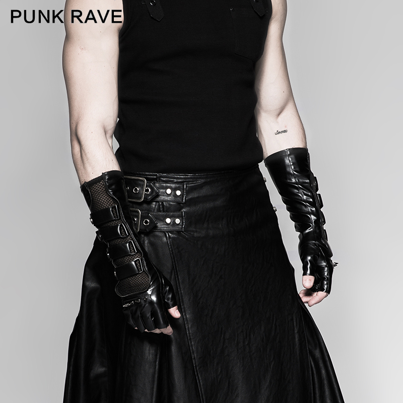 ╋魔叹╋ PUNK RAVE 哥特蒸汽朋克Steam摇滚ROCK铆钉皮手套 S214