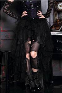 甜美洛丽塔性感暗黑不规则蕾丝裙