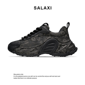 百搭复古运动休闲鞋 Salaxi 男女款 黑武士老爹鞋 莎莱茜2025新款