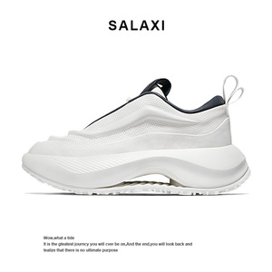 Salaxi/莎莱茜太空舱老爹鞋真皮男鞋透气百搭厚底增高运动鞋跑鞋