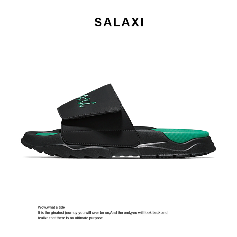 Salaxi/莎莱茜夏季新款小众设计透气百搭舒适时尚休闲运动拖鞋男