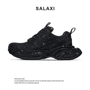 Salaxi/莎莱茜白金系列高定满钻潮鞋厚底增高时尚潮牌老爹鞋男女