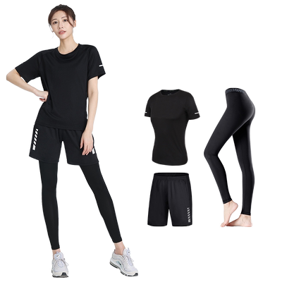 健身衣女夏季速干跑步运动服套装