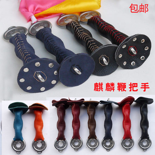 牛皮鞭把麒麟鞭甩鞭螺母鞭龙骨鞭钴合金钢麦穗鞭把手手柄牛皮缝制
