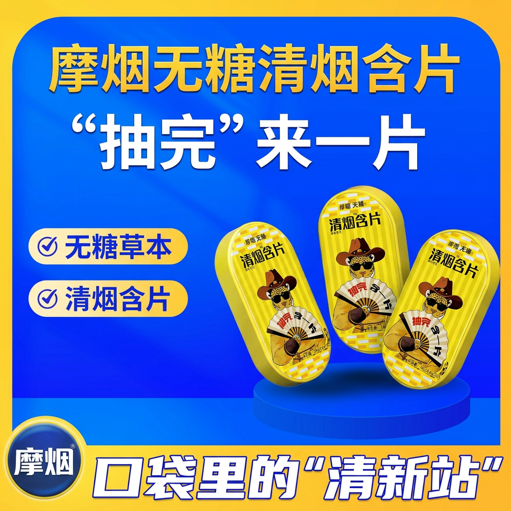 摩烟草珊瑚清烟含片江西草珊瑚含片润喉糖薄荷糖便携清烟口含片