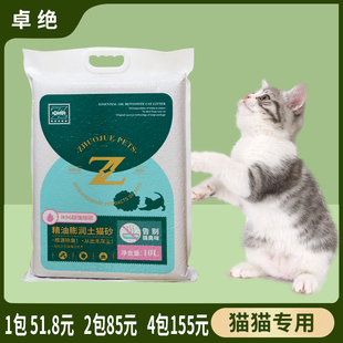 卓绝猫砂n96 保护呼吸道除氨气吸附细菌超强结团 精品无尘银渐层