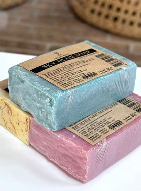 泰国清迈Soap for soul手工皂精油皂温和滋润洗脸洗澡蝶豆花