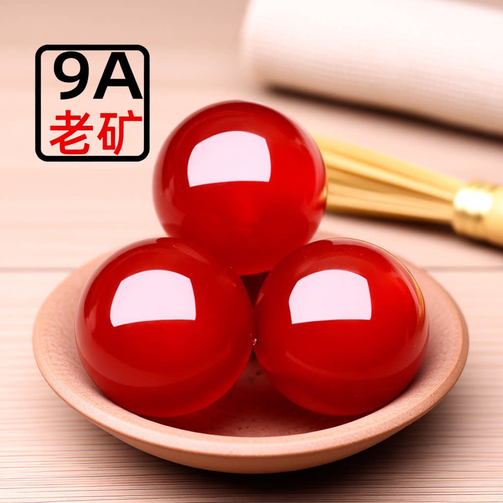 9A天然红玛瑙珠子圆珠南红玉石散珠DIY手串项链配珠本命年转运珠