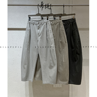 「尘作」重磅100%棉酵洗轻工装 男 立体裁剪宽松廓形显瘦日系休闲裤