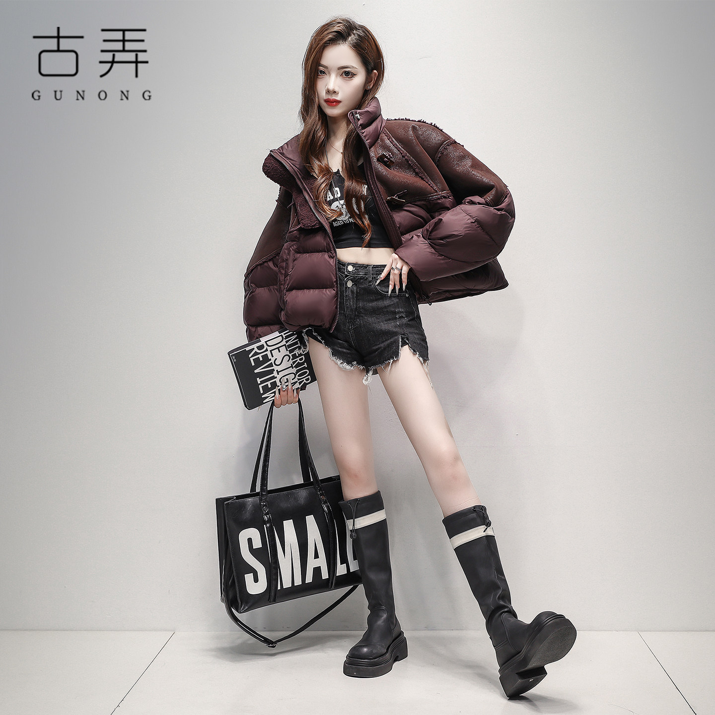 高端潮牌拼接短款羽绒服女2025冬季新款百搭设计感保暖休闲厚外套,女装/女士精品,羽绒服,淘宝优惠券,粉丝福利购,淘宝优惠卷