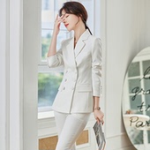 西服外套春秋时尚 女正装 套装 气质商务工作服 ME高端职业白色西装