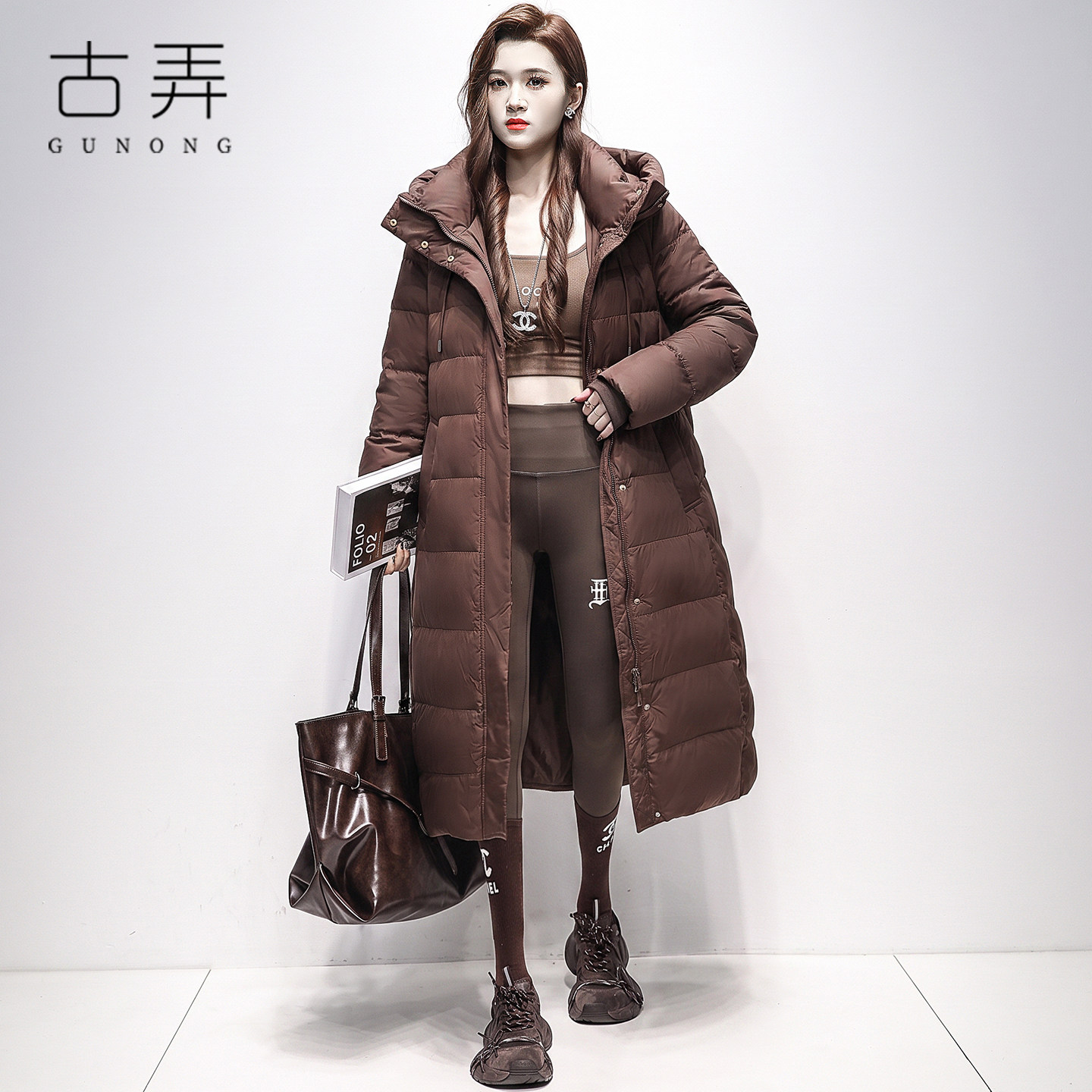 廓形被子羽绒服女长款2026新款过膝连帽加厚宽松显瘦泡芙冬装外套