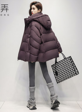2026冬季女中长款廓形鹅绒服