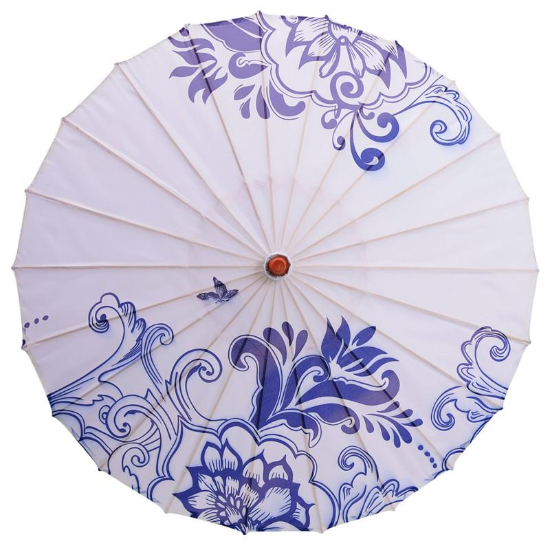 青花瓷古典傘江南舞蹈傘古典傘舞臺(tái)舞蹈傘跳舞演出道具裝飾工藝傘