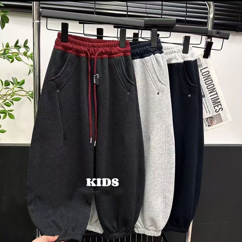 女童冬季裤子一体绒休闲束脚裤潮