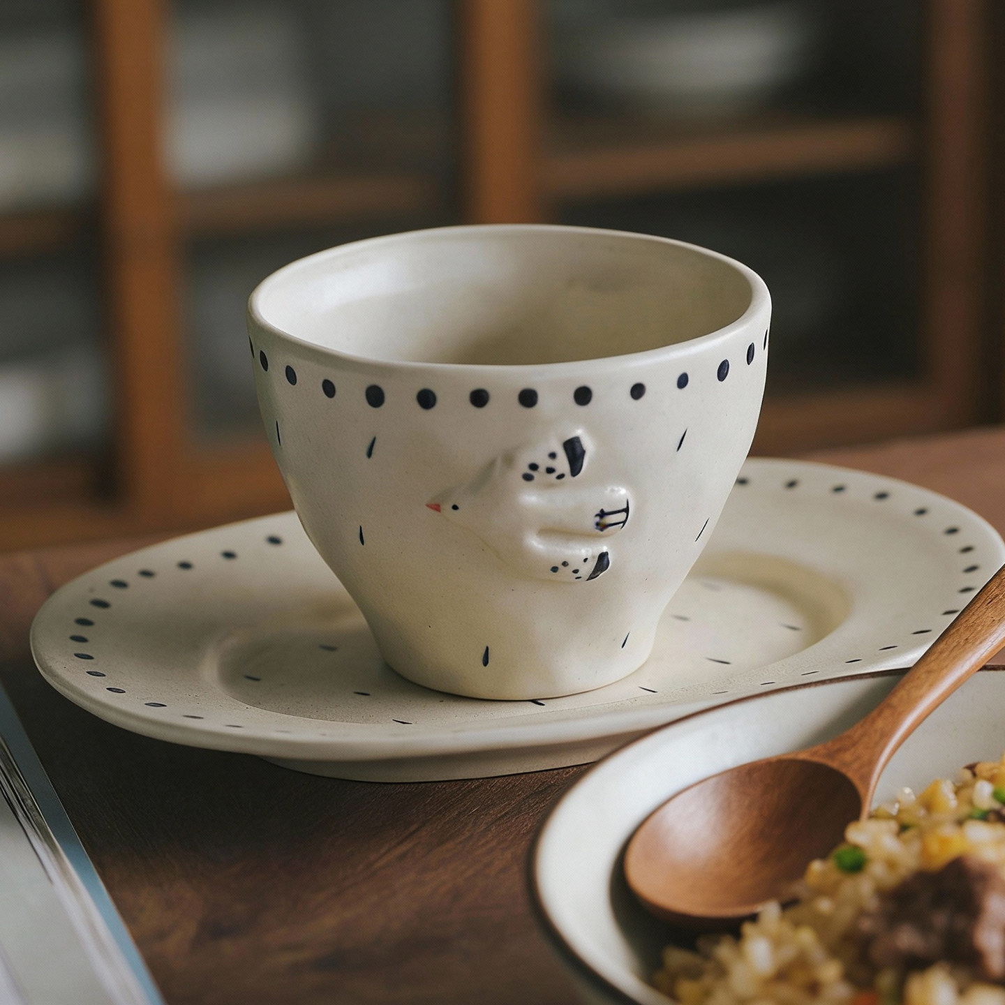 泽滕家新年节日送礼可爱米饭碗飞鸟波点陶瓷杯盘子餐具家用减脂碗,餐饮具,碗,淘宝优惠券,粉丝福利购,淘宝优惠卷