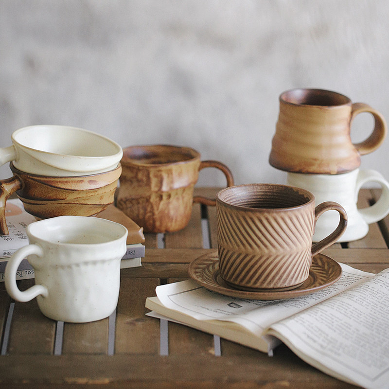 泽滕家复古马克杯手作高级感日式拿铁拉花比赛专用好看轻奢下午茶