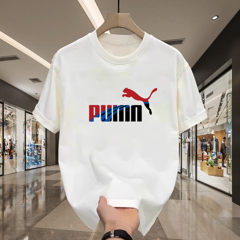 奥莱专柜100%纯棉短袖t恤男士夏季新款休闲宽松情侣半袖白色上衣