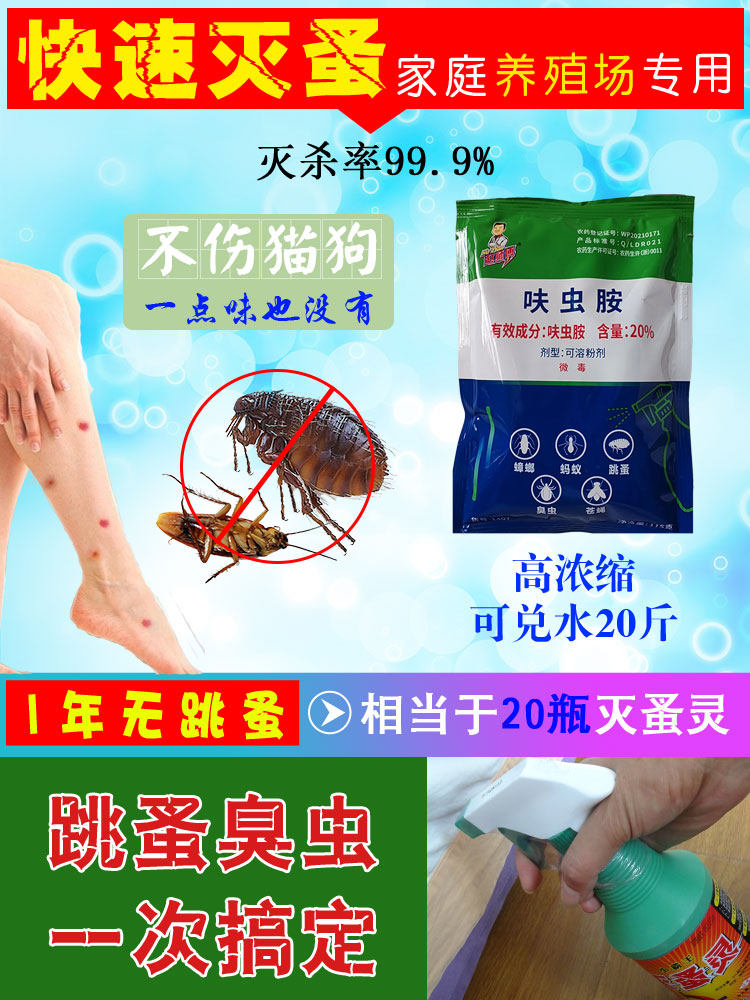 灭跳蚤药饭店灭杀蝇子蟑螂喷雾除蚂蚁臭虫粉家庭无味灭蚤灵杀虫剂