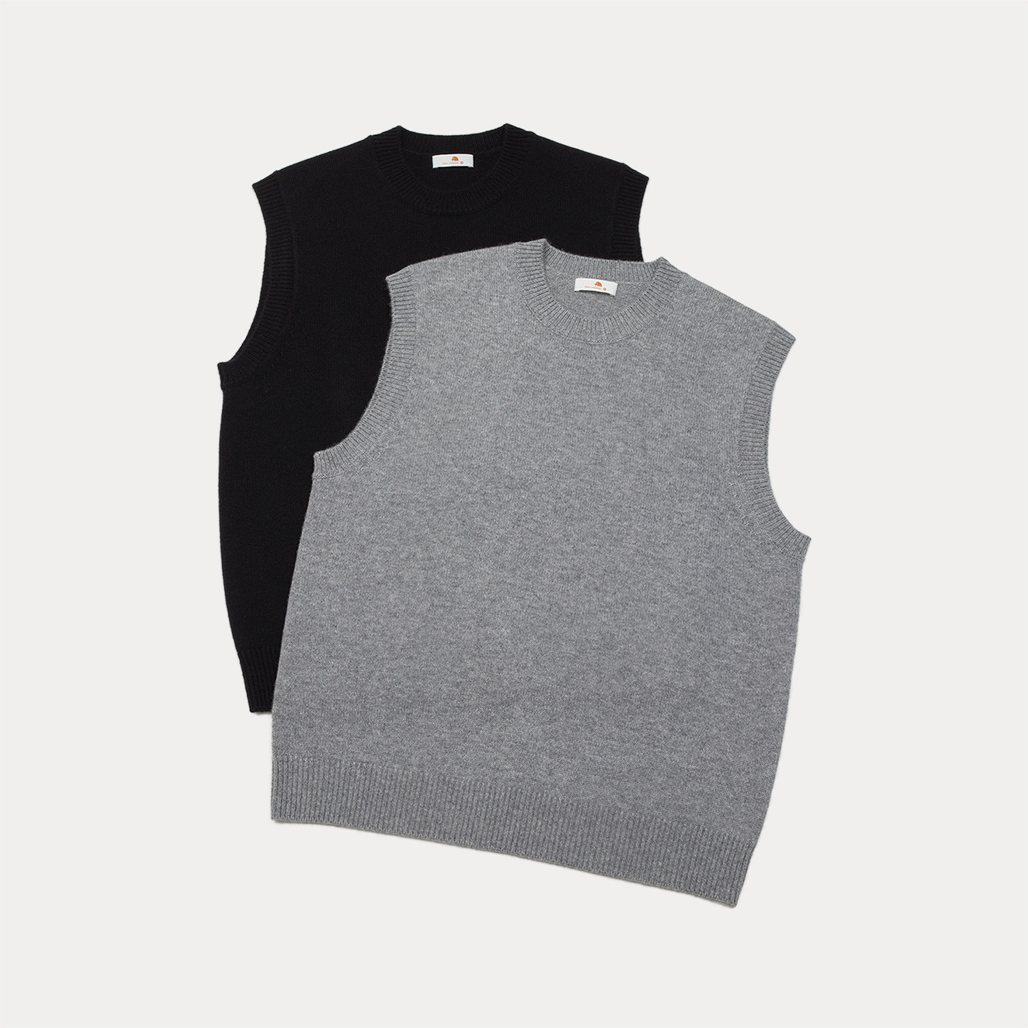 小金象 CASHMERE 100% 男7针3根纱厚实圆领宽松针织保暖套头背心