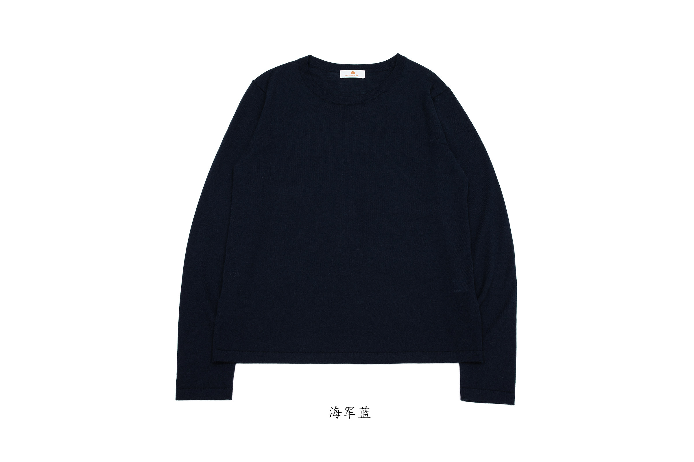 小金象 CASHMERE 100% 女春秋轻薄精纺羊绒基础圆领长袖套头衫