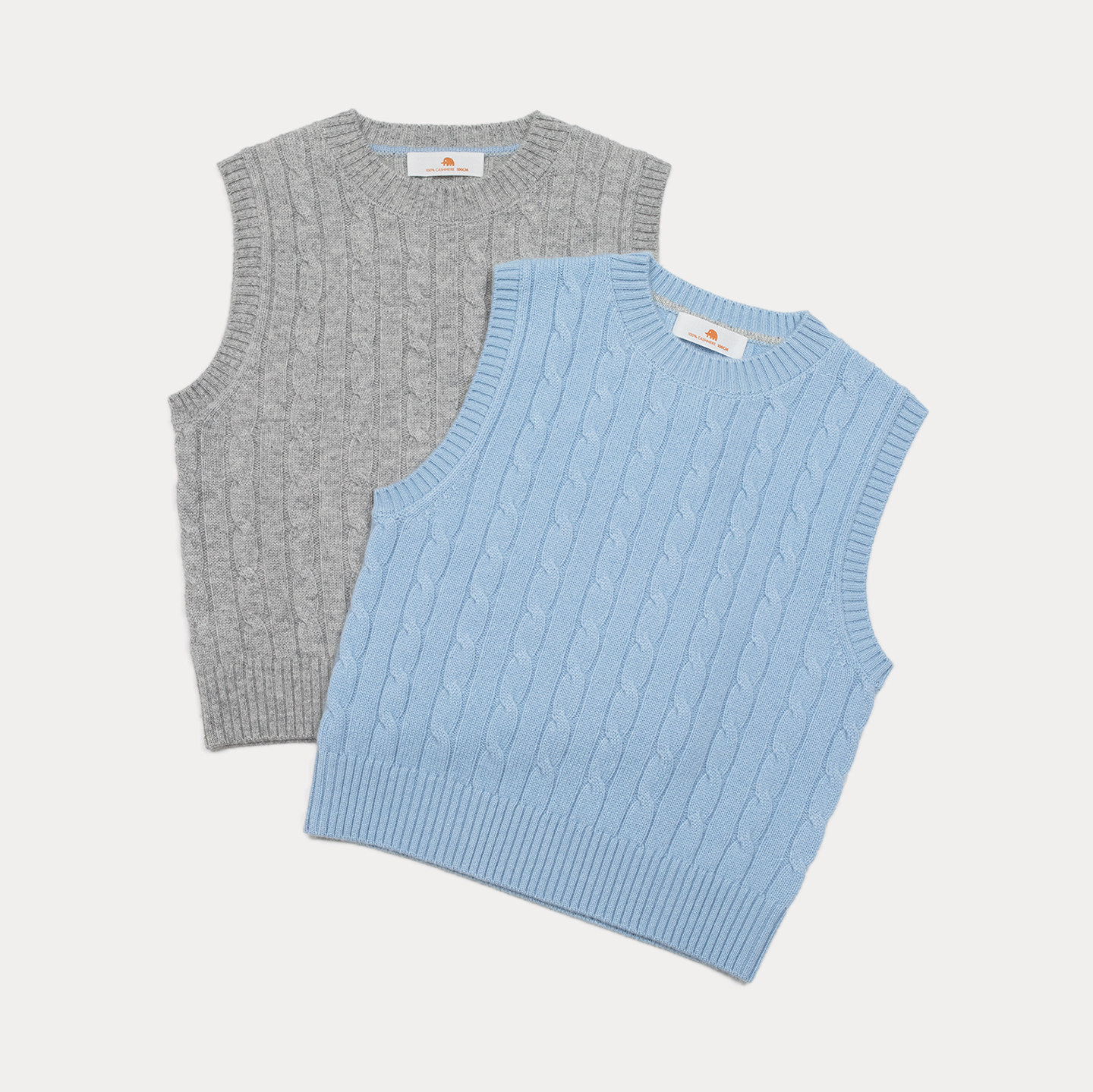 小金象  山羊绒100% 儿童男女童9针中厚麻花圆领套头保暖马甲背心