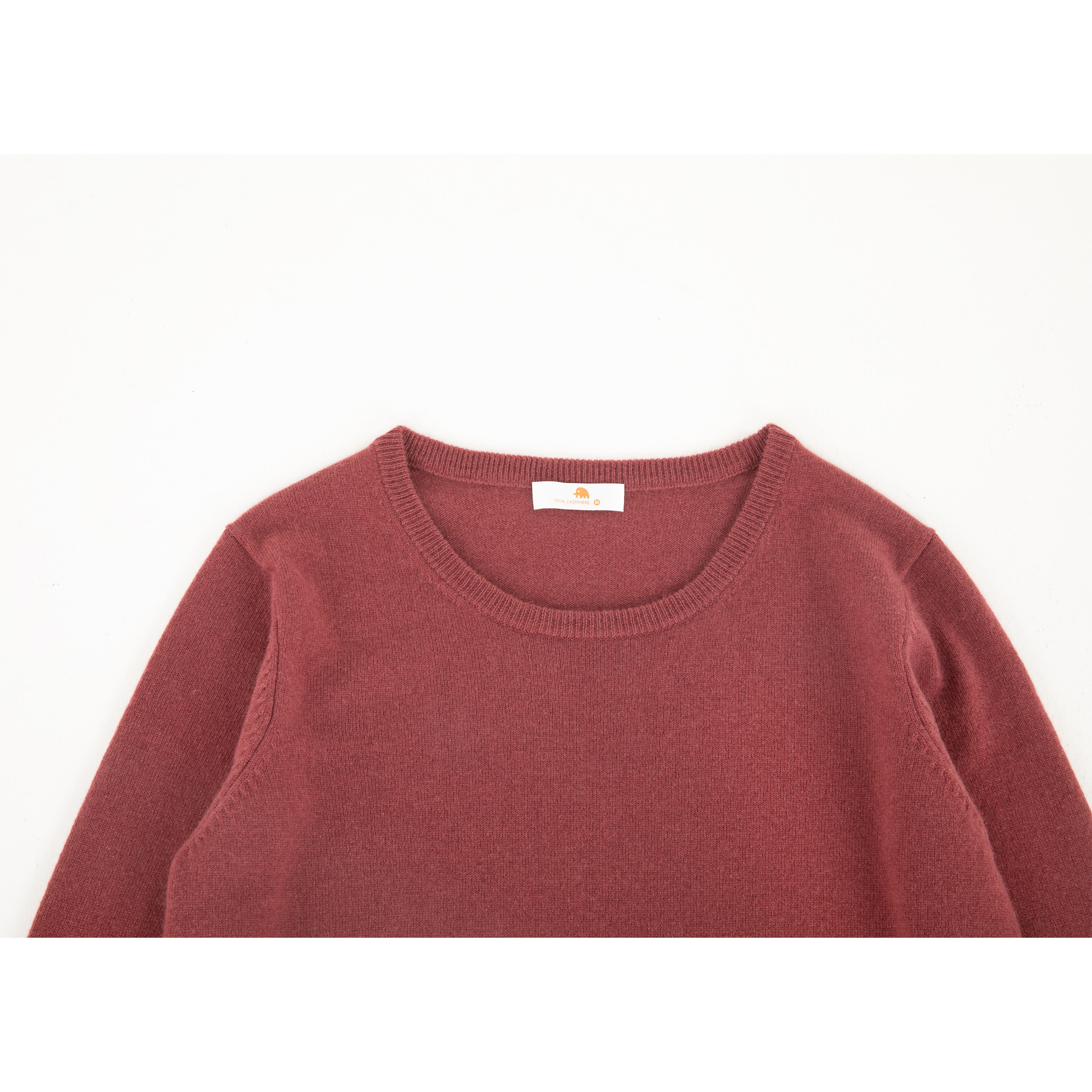 小金象 BABY CASHMERE 100%- 小山羊绒女12针基础圆领套头针织衫