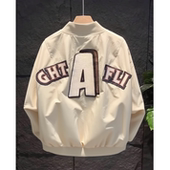 高级时尚 秋季 潮牌刺绣字母棒球服夹克男士 美式 情侣飞行服外套 新款