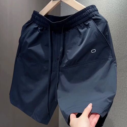 夏季薄款打孔透气速干休闲短裤男