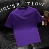 百搭纯棉短袖 体恤衫 T恤男2026新款 纯色休闲打底上衣重磅圆领修身