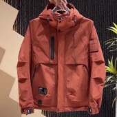 秋冬季 潮流痞帅百搭夹克外套 时尚 新款 潮牌户外防风连帽冲锋衣男士