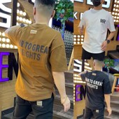 青年潮流字母印花上衣服 T恤男纯棉内搭半袖 2026夏季 潮牌圆领短袖