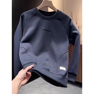 秋季个性拼接高级感解构卫衣男士潮牌时尚简约百搭休闲长袖体恤衫