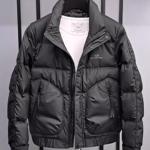 痞帅立领保暖棉衣男士 韩版 潮流简约纯色百搭外套棉袄 时尚 秋冬新款