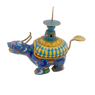 北京市珐琅厂 直播第九十七期 龟盒蜡台