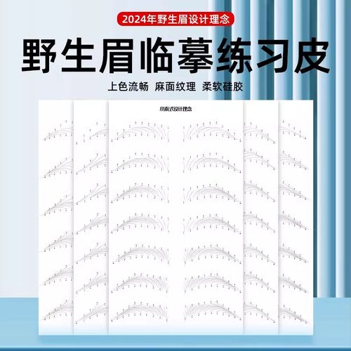纹绣练习皮野生眉临摹线条眉