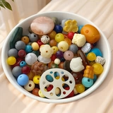 Двухцветное украшение-шарик, плетеный браслет из бисера ручной работы, бусины, акриловый аксессуар, аксессуары, 10мм