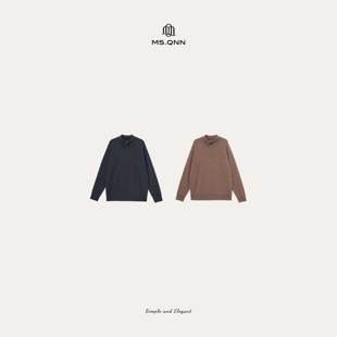 山羊绒半拉链简约针织衫 家属男款 52T1336 温暖怀抱 Q姐