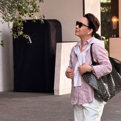 Q姐 设计师系列“三色衬衣”100%亚麻老钱松弛感衬衫 53C101