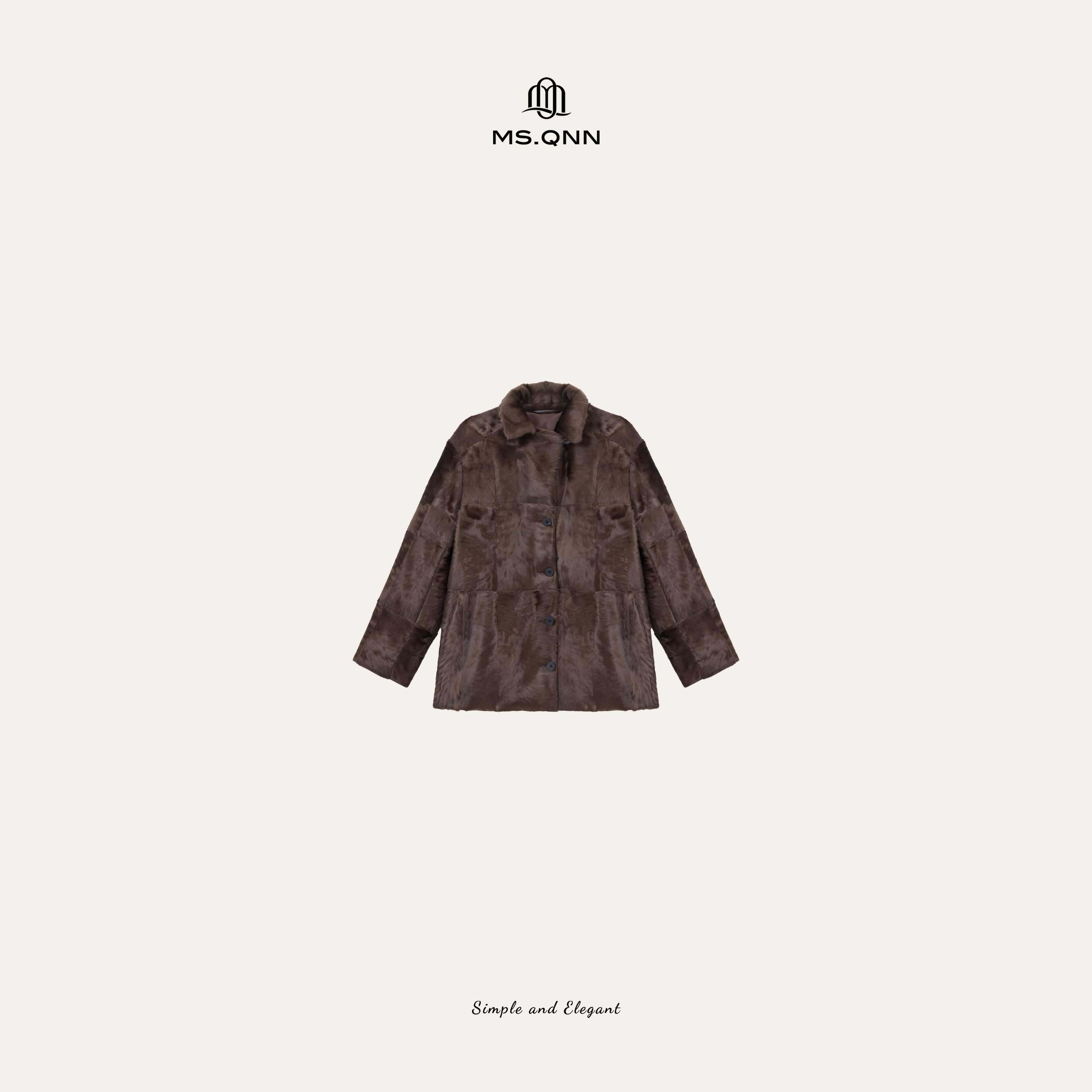 Q姐”嵿奢象羔”90白鹅绒象羔肋骨花纹羽绒皮草 52C1505