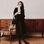 43MM重磅斜纹羊毛莱赛尔显瘦A字半身裙 Q姐 优雅质感 52P277