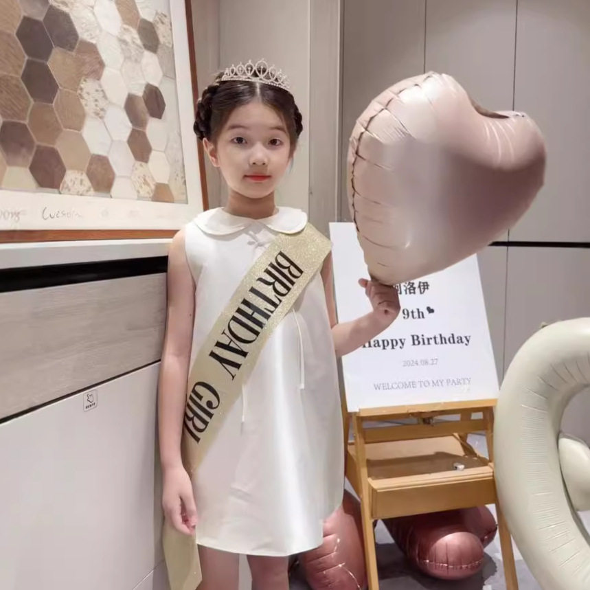 女童礼服背心裙裙子欧美四季通用