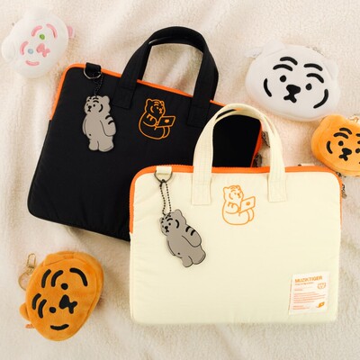 韩国代购MUZIKTIGER防震11寸IPad平板内胆包13黑色ins手提电脑包