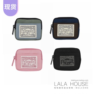 现货韩国KBP迷你化妆包零钱包便携口红收纳包ins复古卡包刺绣小众