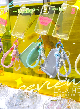 韩国代购MCRN苹果手机挂绳编织线手腕挂件防丢女ins风链条新款