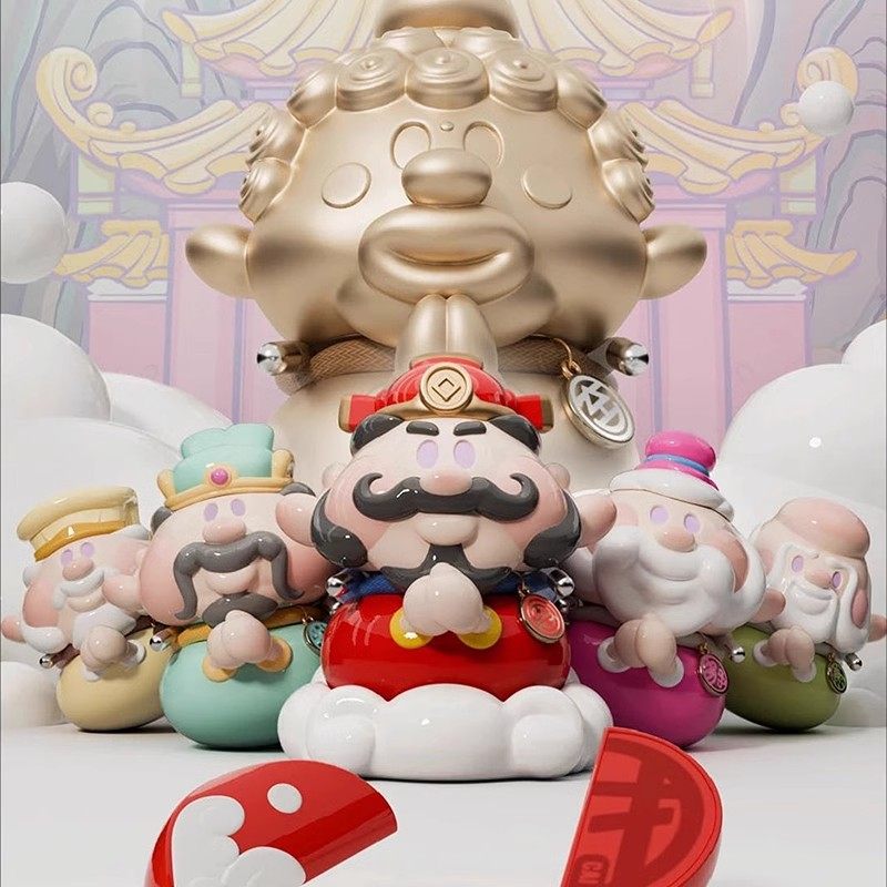 正版神回复盲盒行运殿圣杯盲盒不倒翁潮玩摆件财神招财手办关帝玩