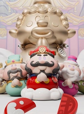 正版神回复盲盒行运殿圣杯盲盒不倒翁潮玩摆件财神招财手办关帝玩