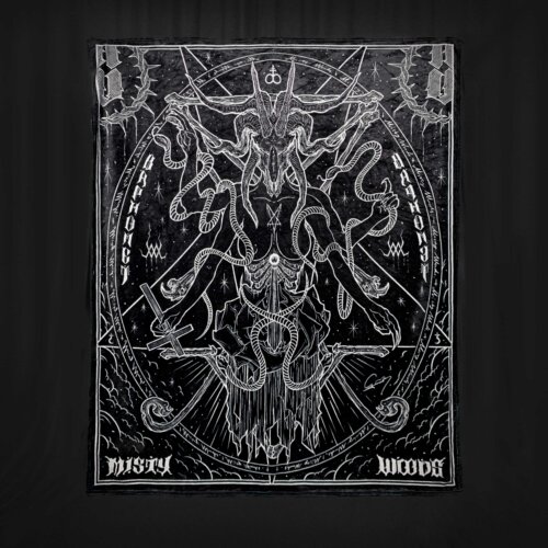 MW雾林原创Baphomet巴弗灭法兰绒毯 撒旦崇拜双面印花挂布毛毯