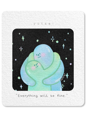 Don't worry 原创治愈系插画 纸相框 高清原画打印 油菜菜的店